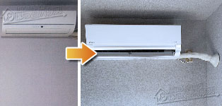 日立 エアコン施工事例RAS-2258V(W)→RAS-AJ22R-W