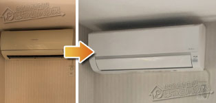 日立 エアコン施工事例不明→RAS-AJ22R-W