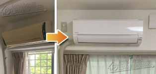 日立 エアコン施工事例不明→RAS-AJ22R-W